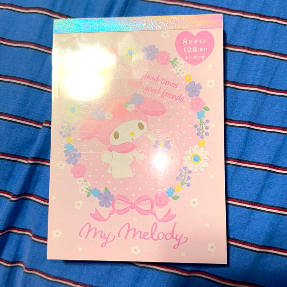 Brand new my melody notepad and stickers